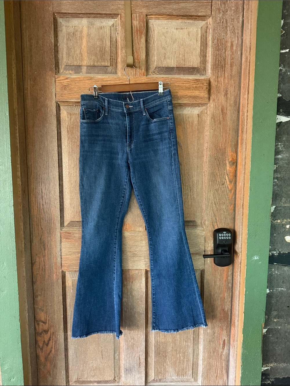MOTHER Blue Denim Jeans Weekender Fray Sz 28